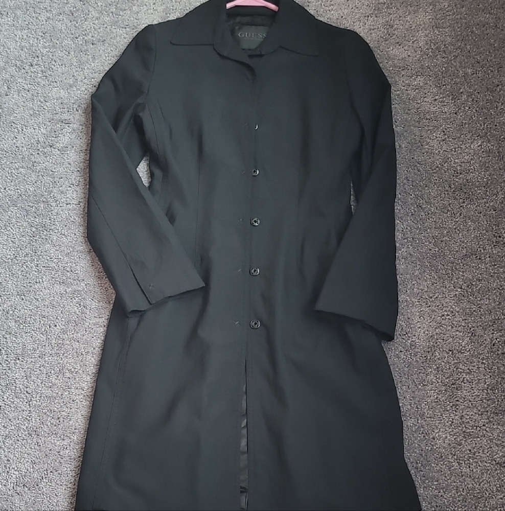 Guess Black Trench Coat for Women - Picture 1 of 4